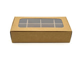 Treat Box with Window and Dividers - X-Small (8-compartment) - 6.75x3.5x1.57 in [10 pack]