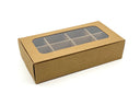 Treat Box with Window and Dividers - X-Small (8-compartment) - 6.75x3.5x1.57 in [20 pack]