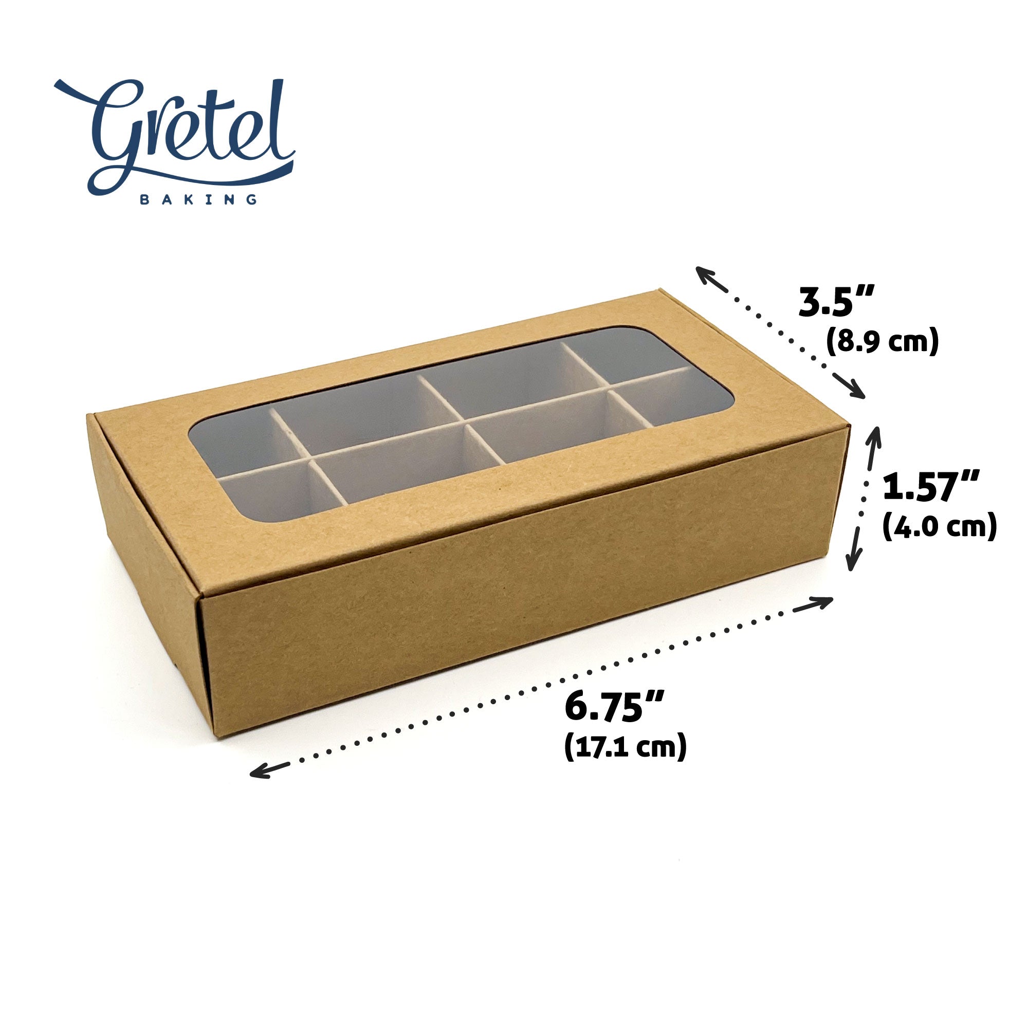 Treat Box with Window and Dividers - X-Small (8-compartment