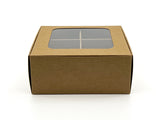 Treat Box with Window and Dividers - Small (4-compartment) - 4.5x4.5x1.9 in [20 pack]