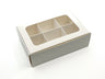 Treat Box with Window and Dividers - Small (6-compartment) - 6.5x4.5x1.9 in [20 pack]