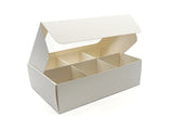 Treat Box with Window and Dividers - Medium (6-compartment) - 8.75x6x2.4 in [20 pack]